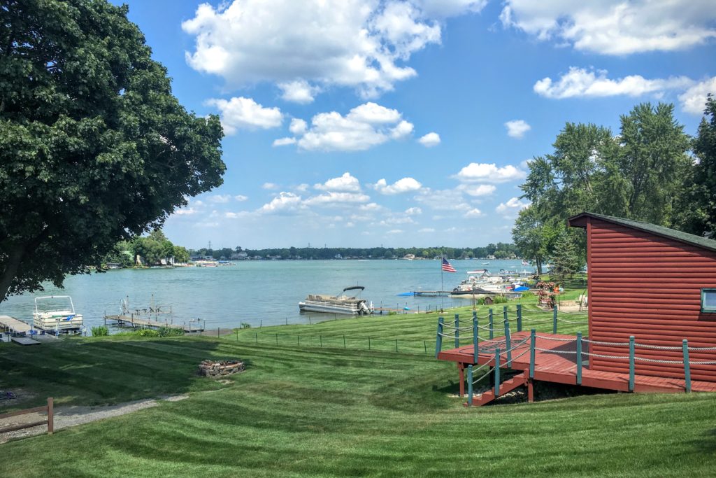 The lake view from the back of Pete's Simonton Lake Tavern. (Flavor 574 photo/Marshall V. King)
